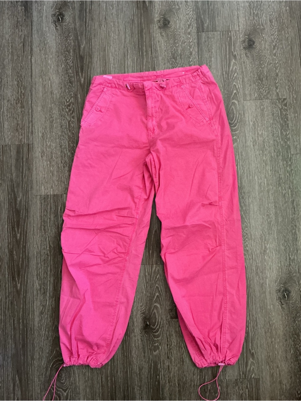 Pink Baggy Cargo Joggers